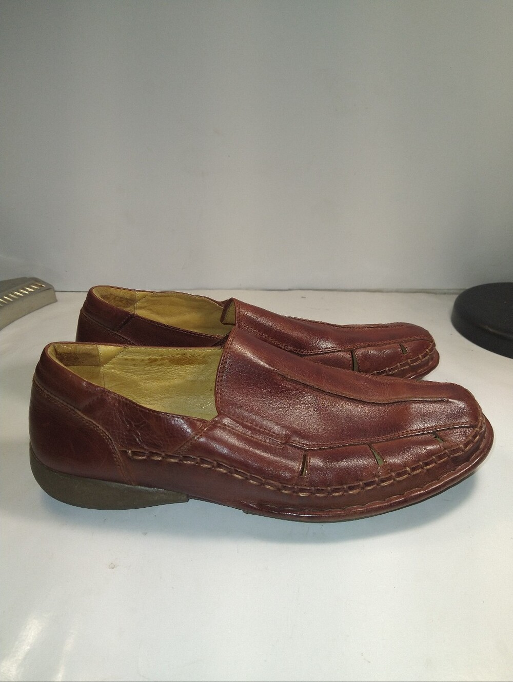Pikolinos Brown Leather Slip On Casual Comfort Moc Loafers Men's sz 9(43).